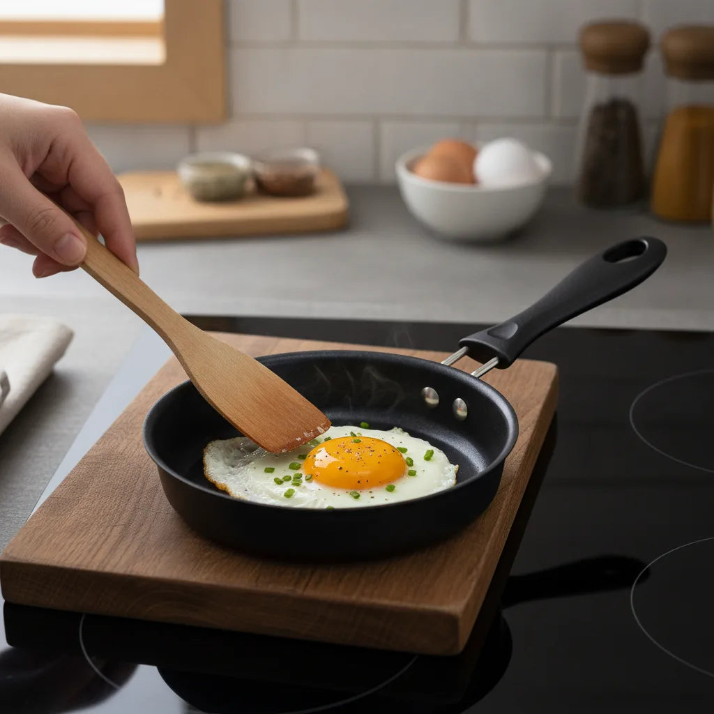 Mini Poêle Antiadhésive Inox pour Petits Déjeuners